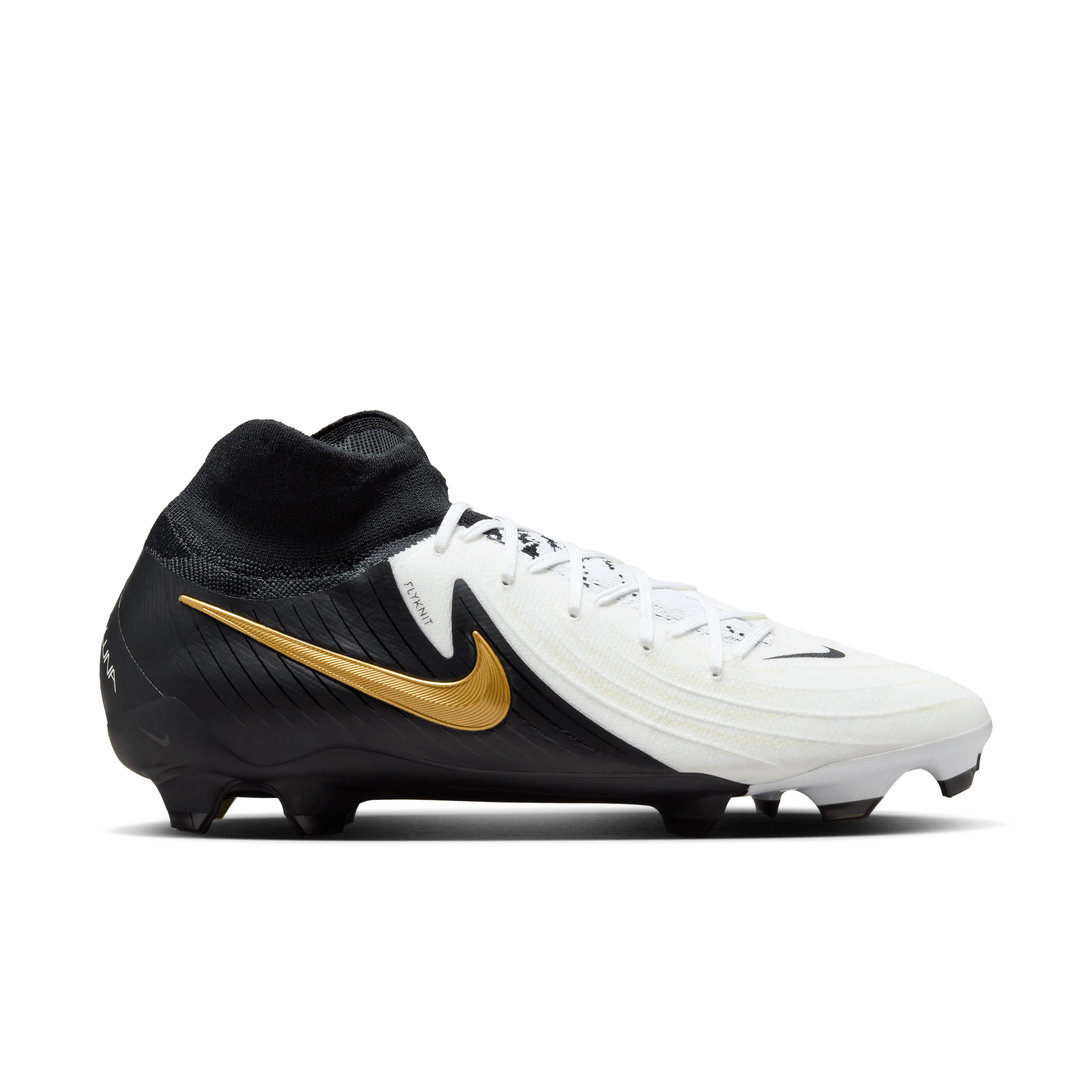 Nike Phantom Luna 2 Pro FG-White/Black-Mtlc Gold Coin