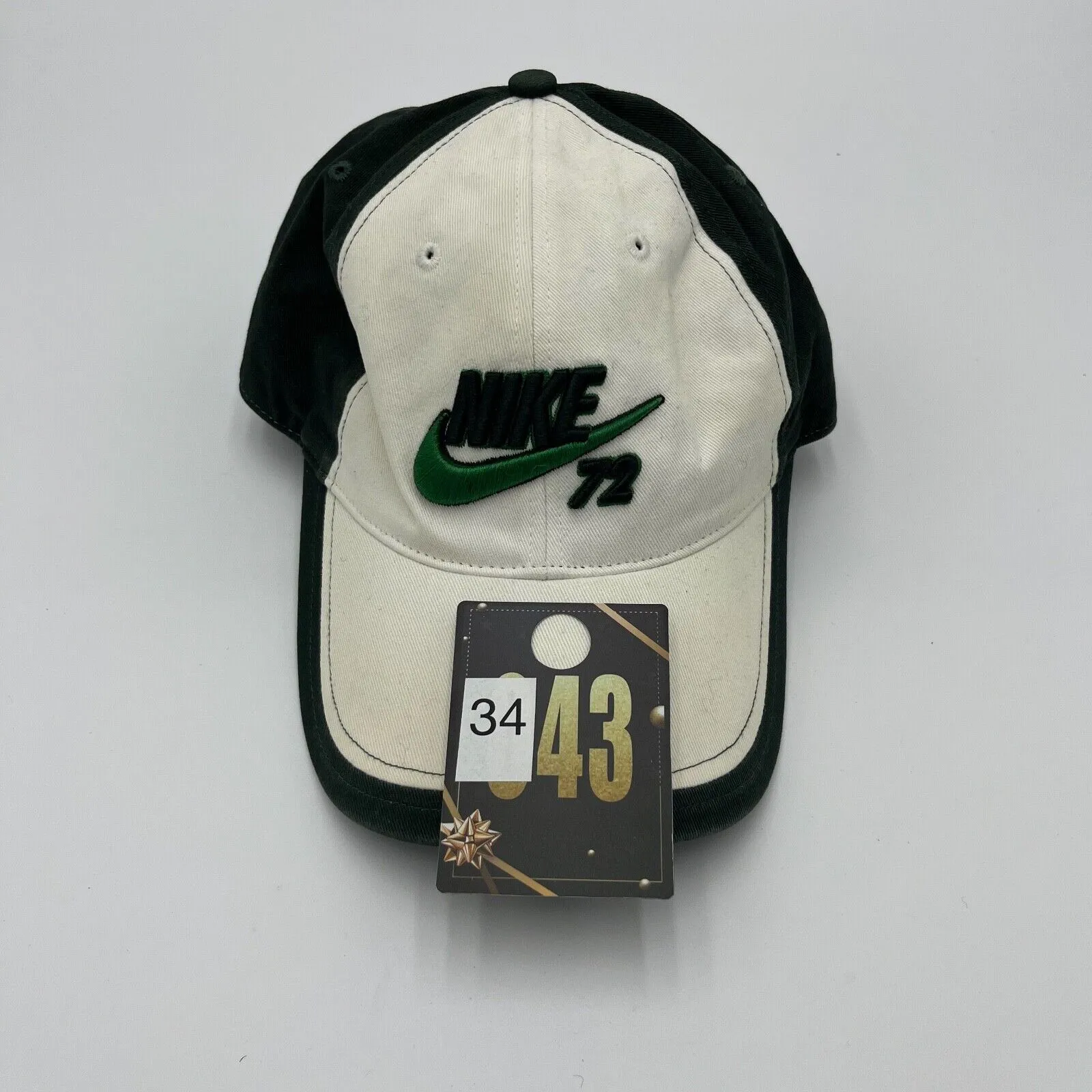 Nike White Sports / Golf Hat Adjustable Tiger Woods Just Do It Cap