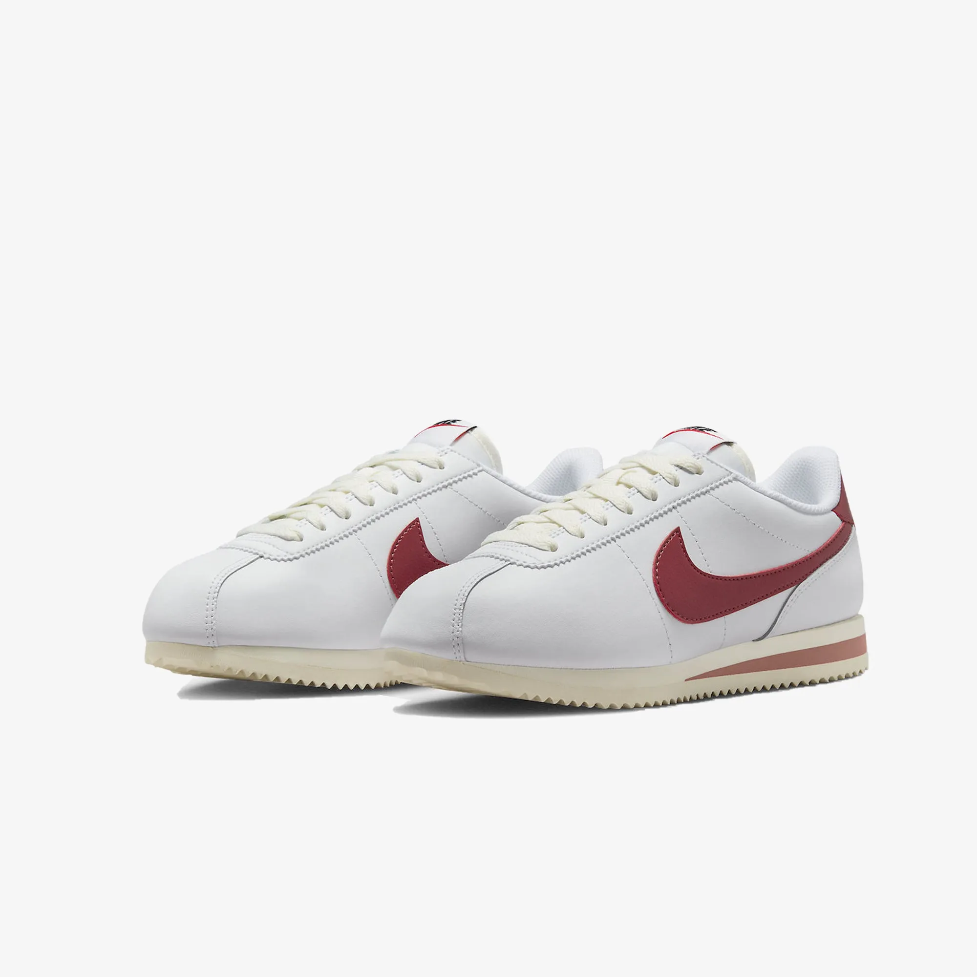 Nike | WMN'S CORTEZ  { WHITE/CEDAR-RED STARDUST-SAIL