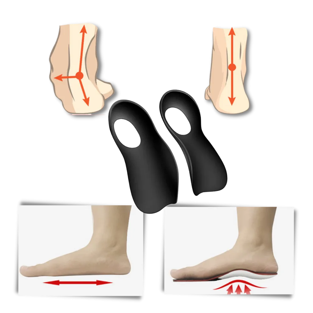 Orthopedic insoles for flat feet