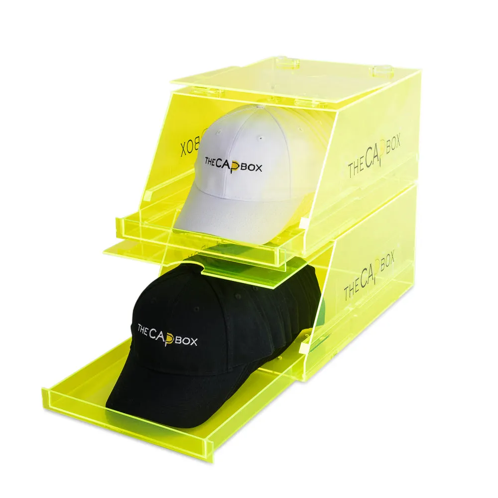 (Out of Stock) The Blue Glasshouse CapBox Transparent Hat Rack Stackable Baseball Cap Storage