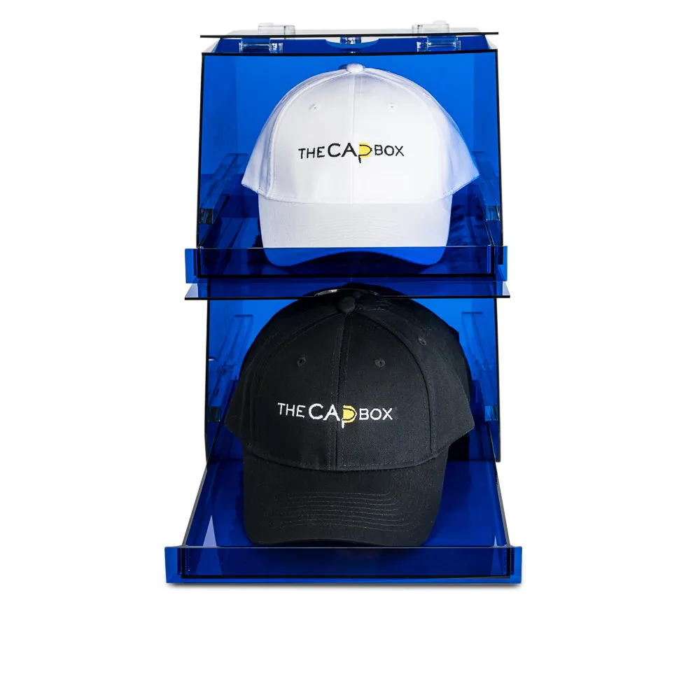 (Out of Stock) The Blue Glasshouse CapBox Transparent Hat Rack Stackable Baseball Cap Storage