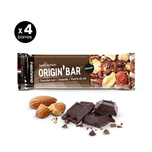 Overstims Barre Origin' Bar Chocolat Noir - Amande - Pointe de sel 4x 40g