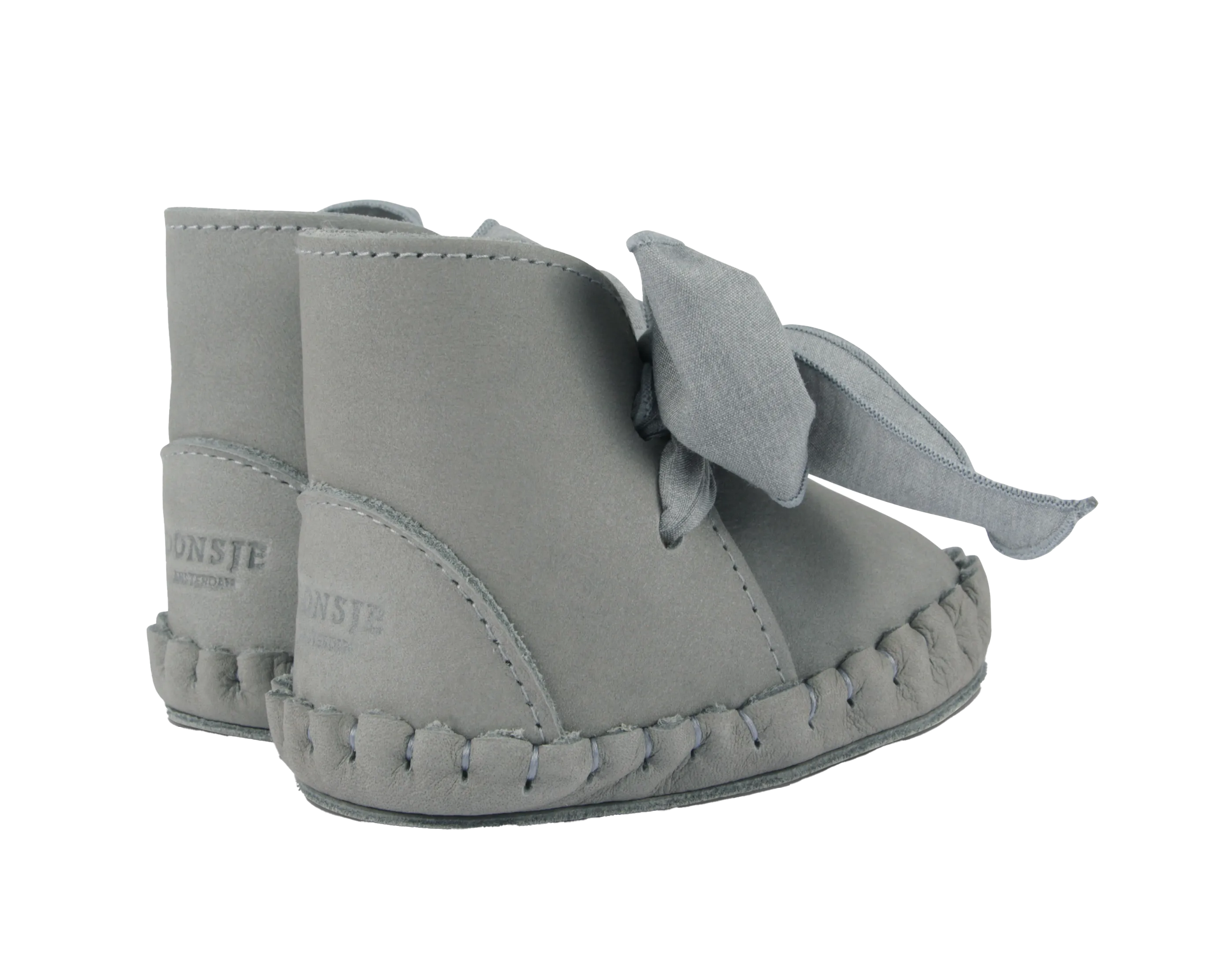 Pina Organza Booties | Grey Nubuck   Grey Cotton