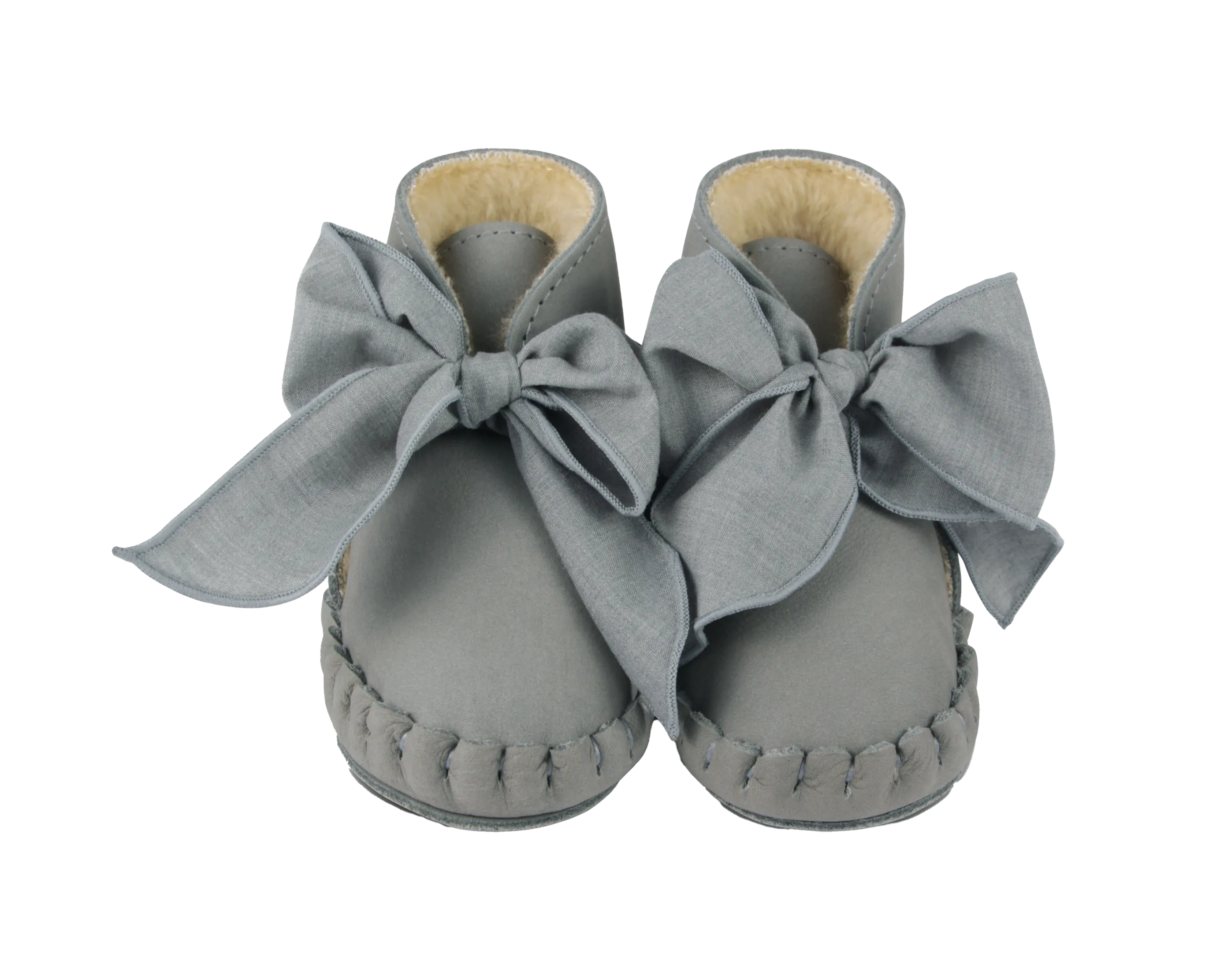 Pina Organza Booties | Grey Nubuck   Grey Cotton