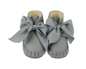 Pina Organza Booties | Grey Nubuck   Grey Cotton