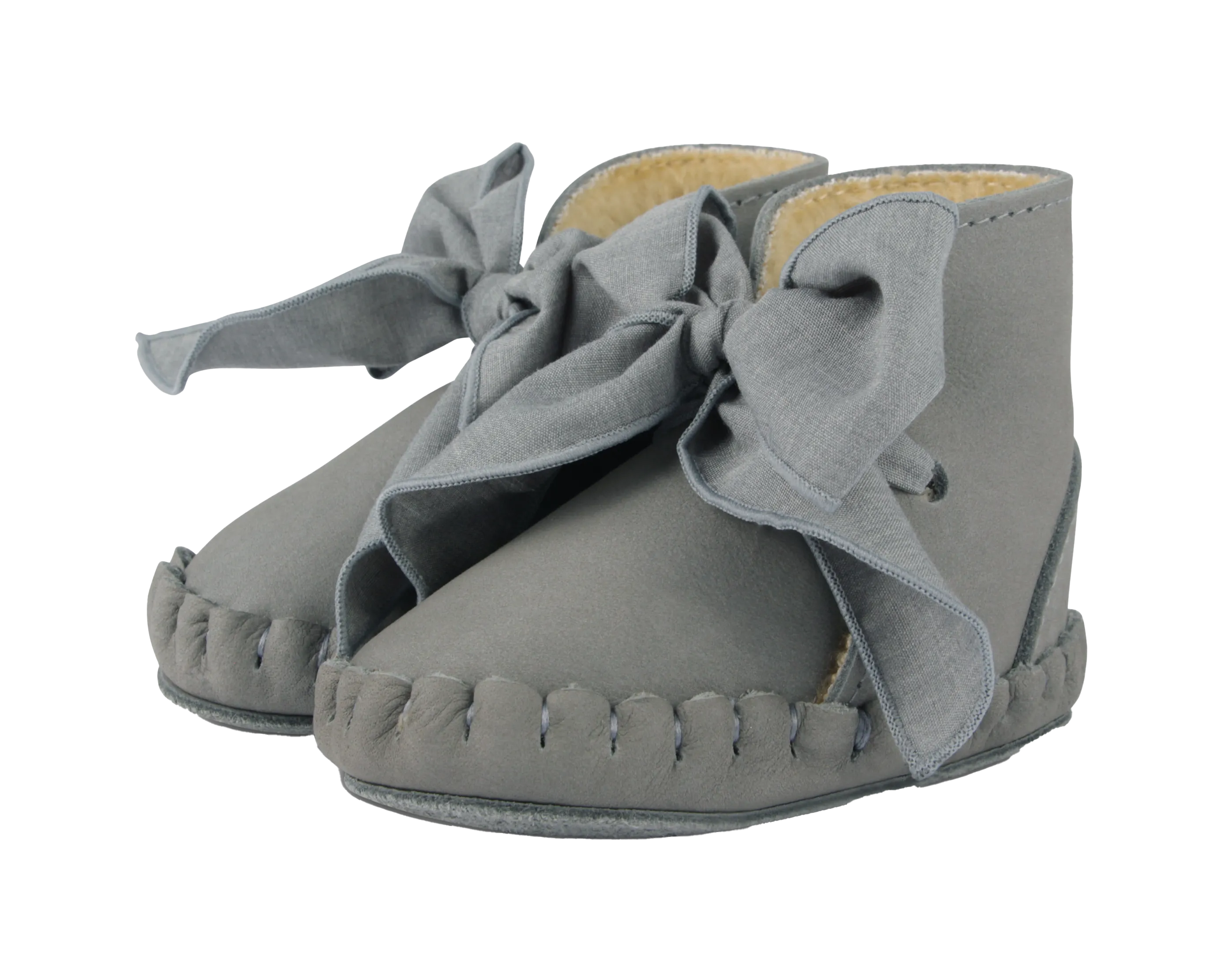 Pina Organza Booties | Grey Nubuck   Grey Cotton