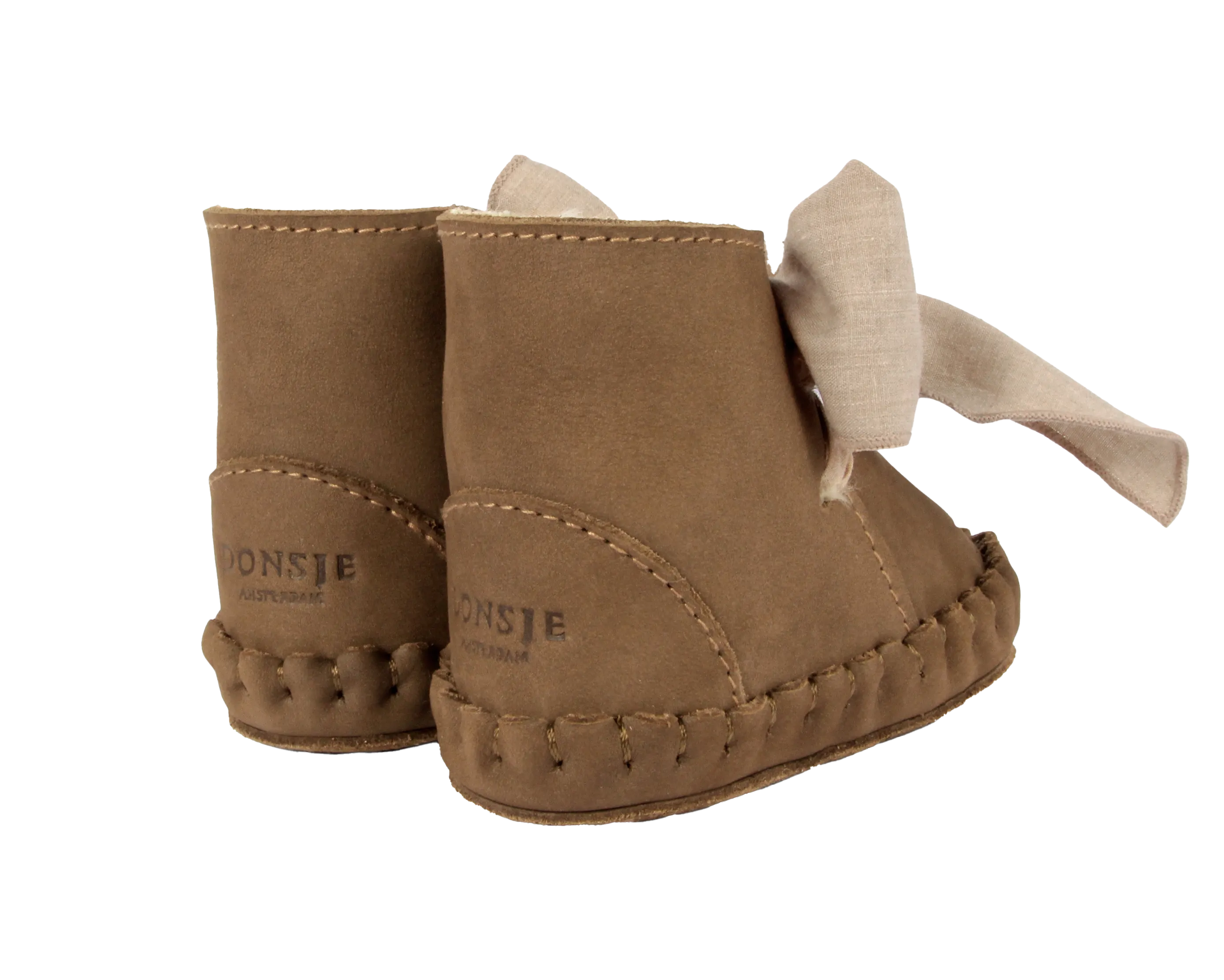 Pina Organza Booties | Hazelnut Nubuck   Mocha Cotton