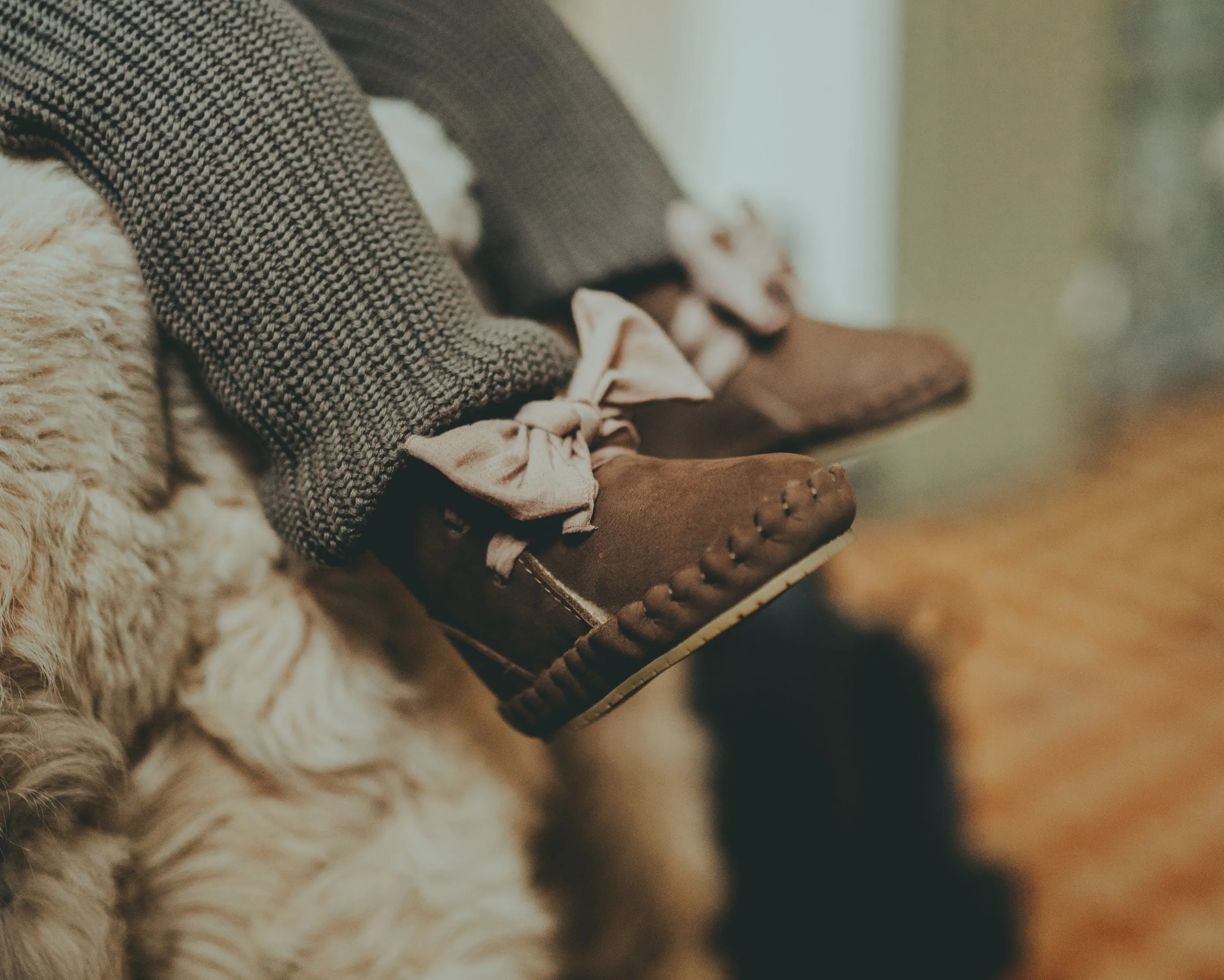 Pina Organza Booties | Hazelnut Nubuck   Mocha Cotton