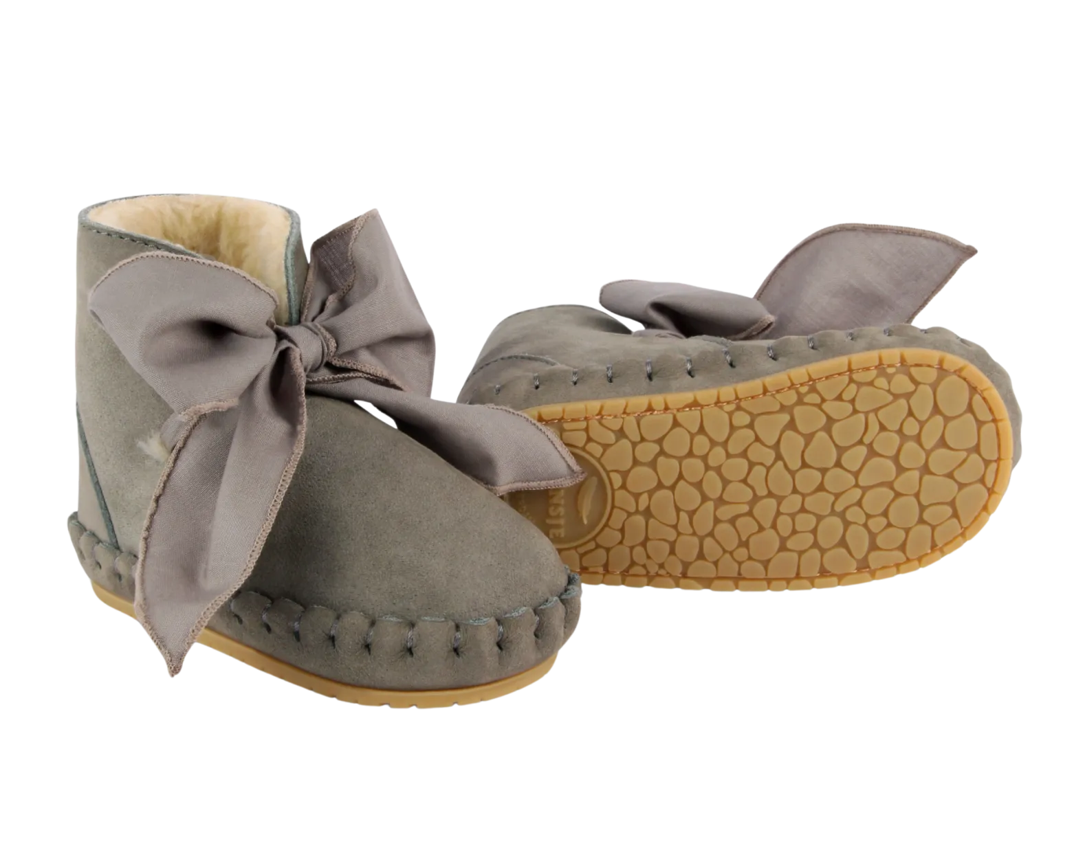 Pina Organza Booties | Stone Nubuck   Stone Cotton