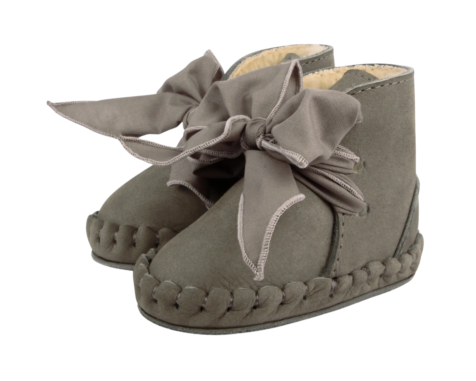 Pina Organza Booties | Stone Nubuck   Stone Cotton