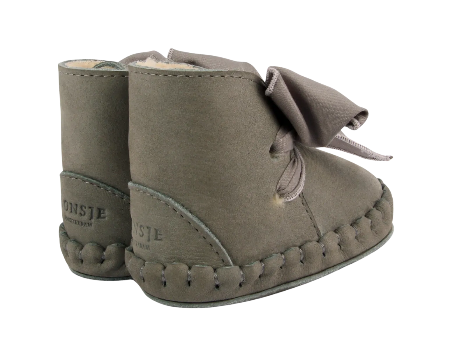 Pina Organza Booties | Stone Nubuck   Stone Cotton