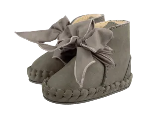 Pina Organza Booties | Stone Nubuck   Stone Cotton