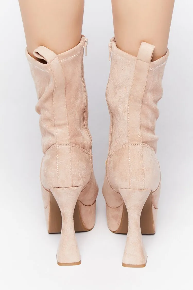 Platform Block Heel Booties