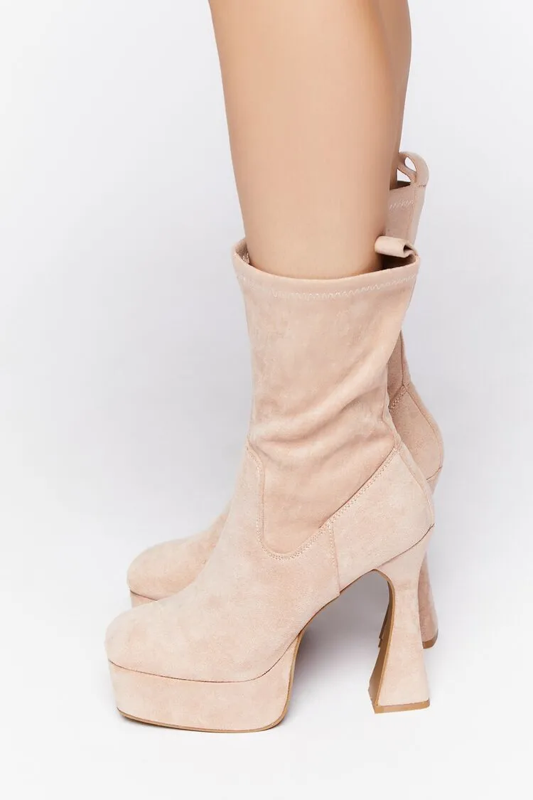 Platform Block Heel Booties