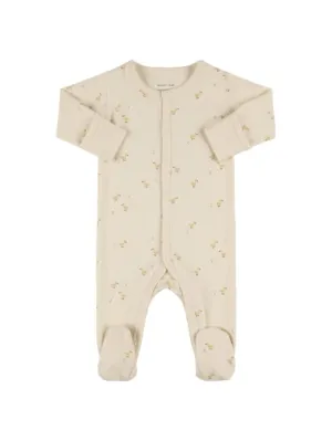 Quincy Mae   Organic cotton romper w/booties 