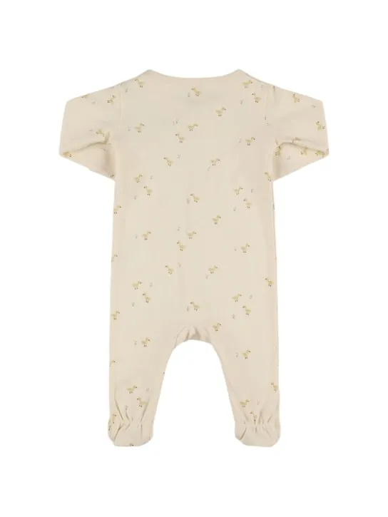 Quincy Mae   Organic cotton romper w/booties 