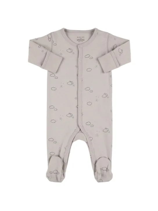 Quincy Mae   Printed organic cotton romper 