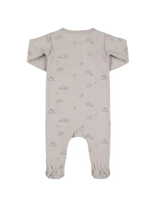 Quincy Mae   Printed organic cotton romper 