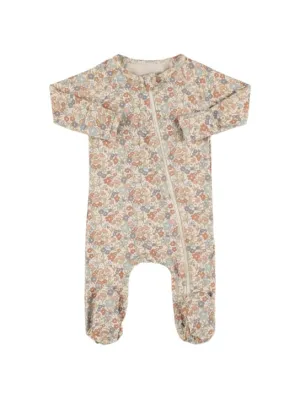 Quincy Mae   Viscose blend romper w/booties 