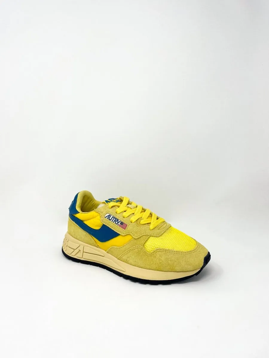 Reelwind Low Sneakers in Nylon Suede in Yellow/Corsair