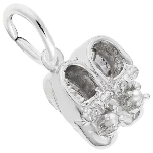 Rembrandt Charms - Baby Booties with Pearls Accent Charm - 517