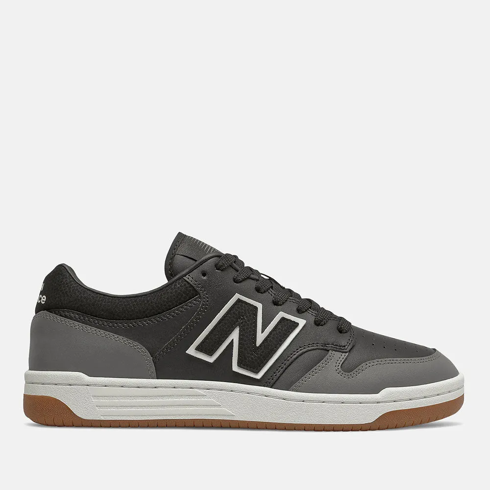 Scarpe Uomo NEW BALANCE Sneakers 480 in Pelle colore Black e Castelrock