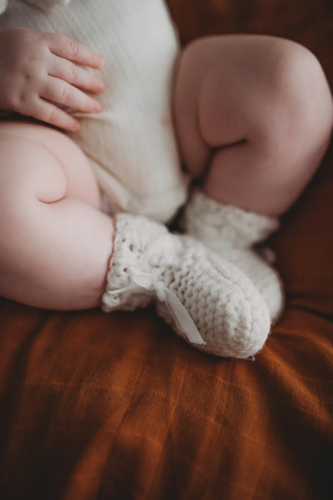 Snuggle Hunny Merino Wool Bonnet & Booties Set - Ivory