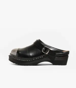 Steel Toe Safety Clog – Black Leather