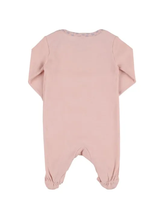 Stella McCartney Kids   Organic cotton romper &amp; bib 