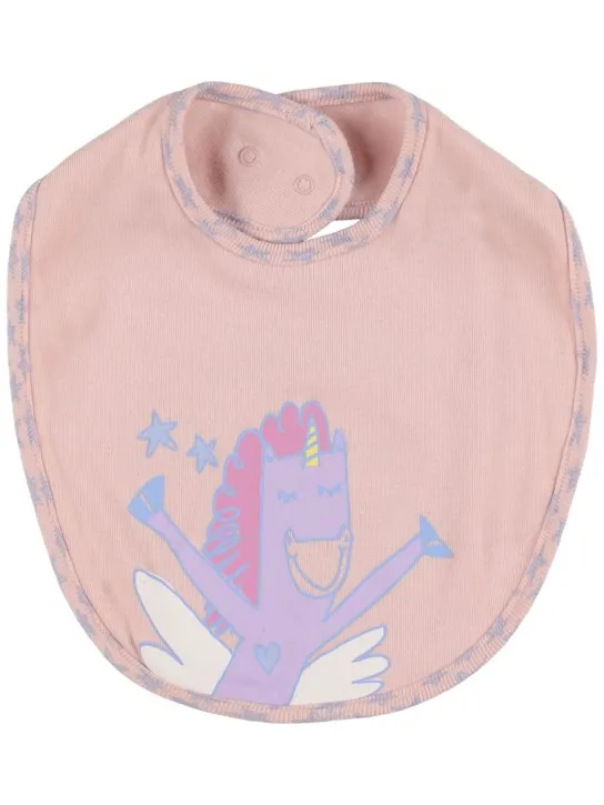 Stella McCartney Kids   Organic cotton romper &amp; bib 