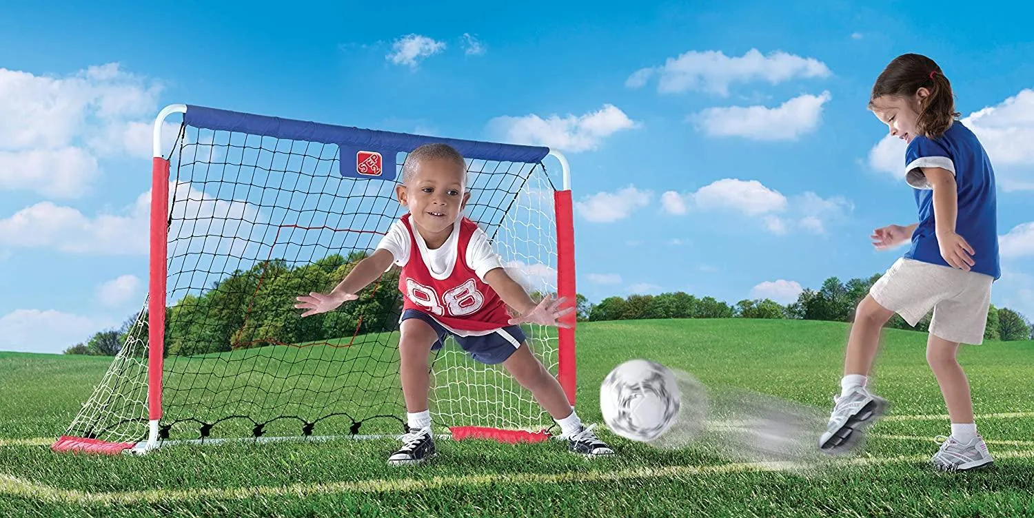 Step2 Kickback Soccer Goal and Pitch Back Outdoor Set for Kids