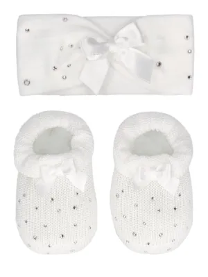 Story Loris   Cotton blend headband &amp; booties 