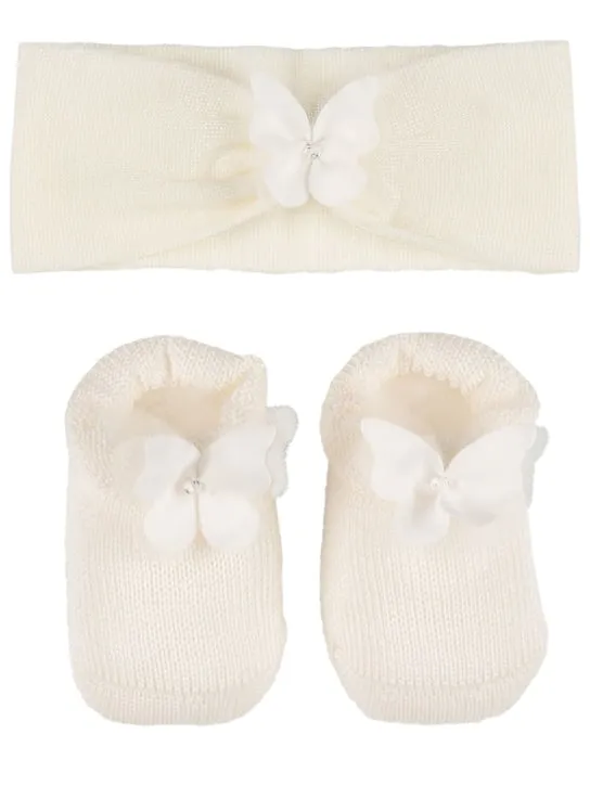 Story Loris   Cotton blend headband &amp; booties 