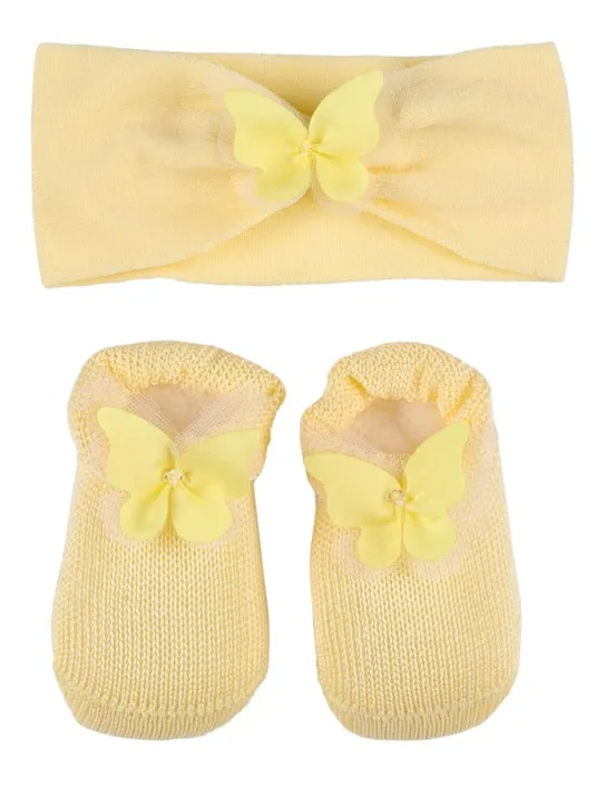 Story Loris   Cotton blend headband &amp; booties 