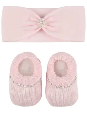 Story Loris   Cotton blend headband &amp; booties 