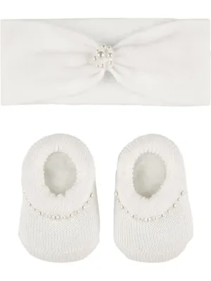 Story Loris   Cotton blend headband &amp; booties 