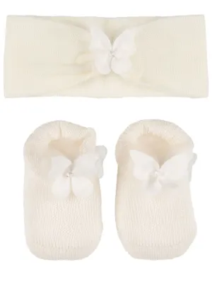 Story Loris   Cotton blend headband &amp; booties 