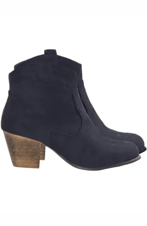 Suede Booties Blue