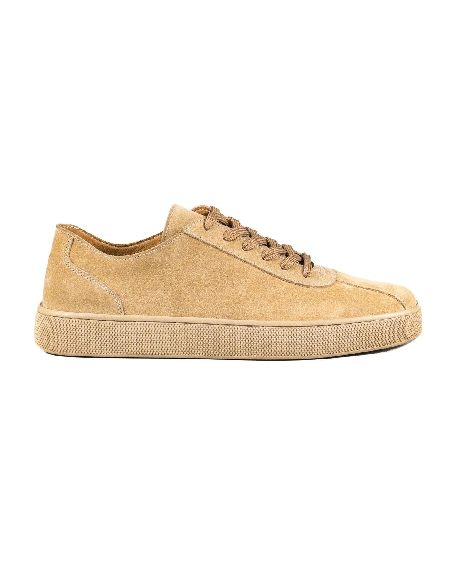 T-Scrambler Beige Genuine Suede Leather Men's Sports Sneaker