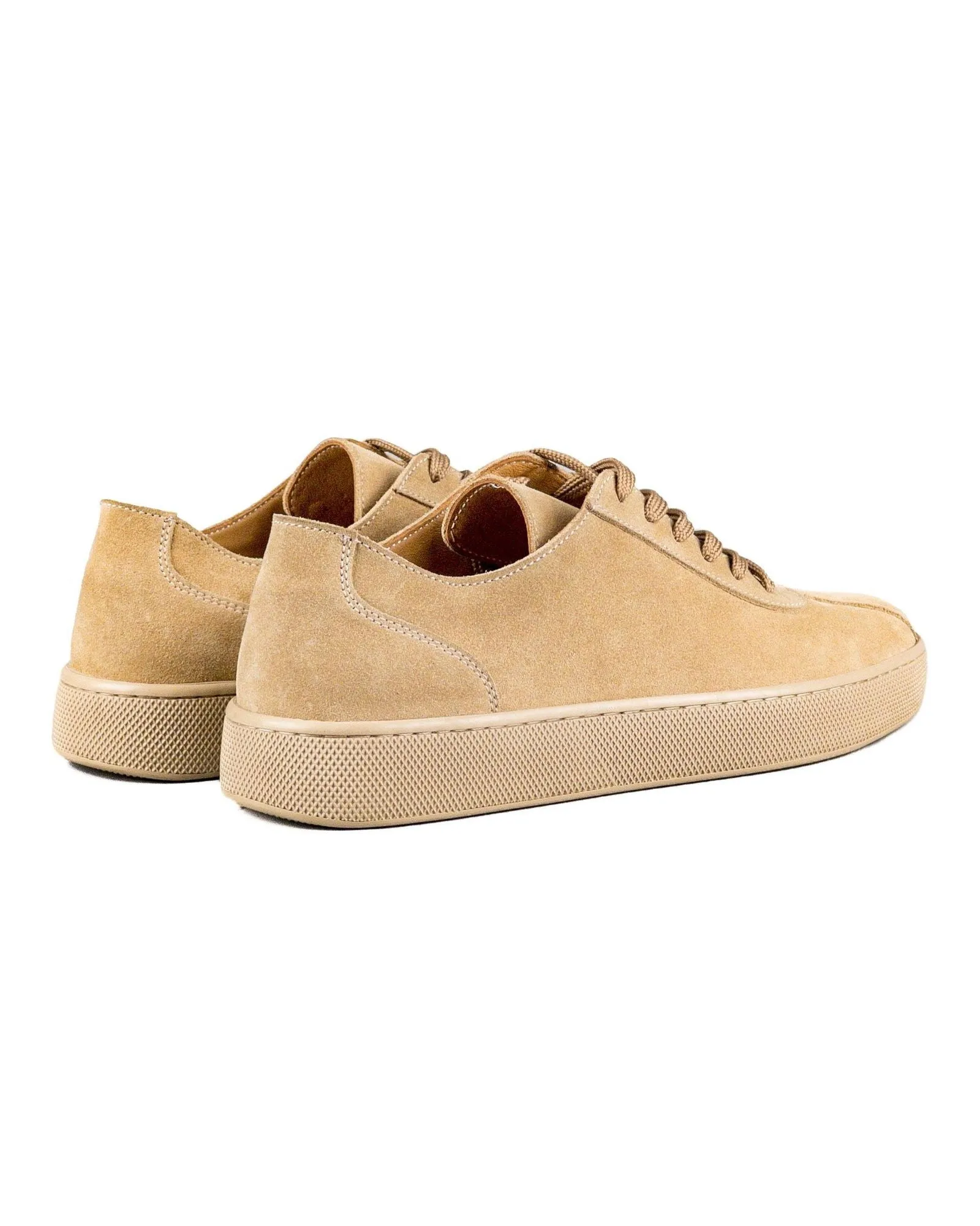 T-Scrambler Beige Genuine Suede Leather Men's Sports Sneaker