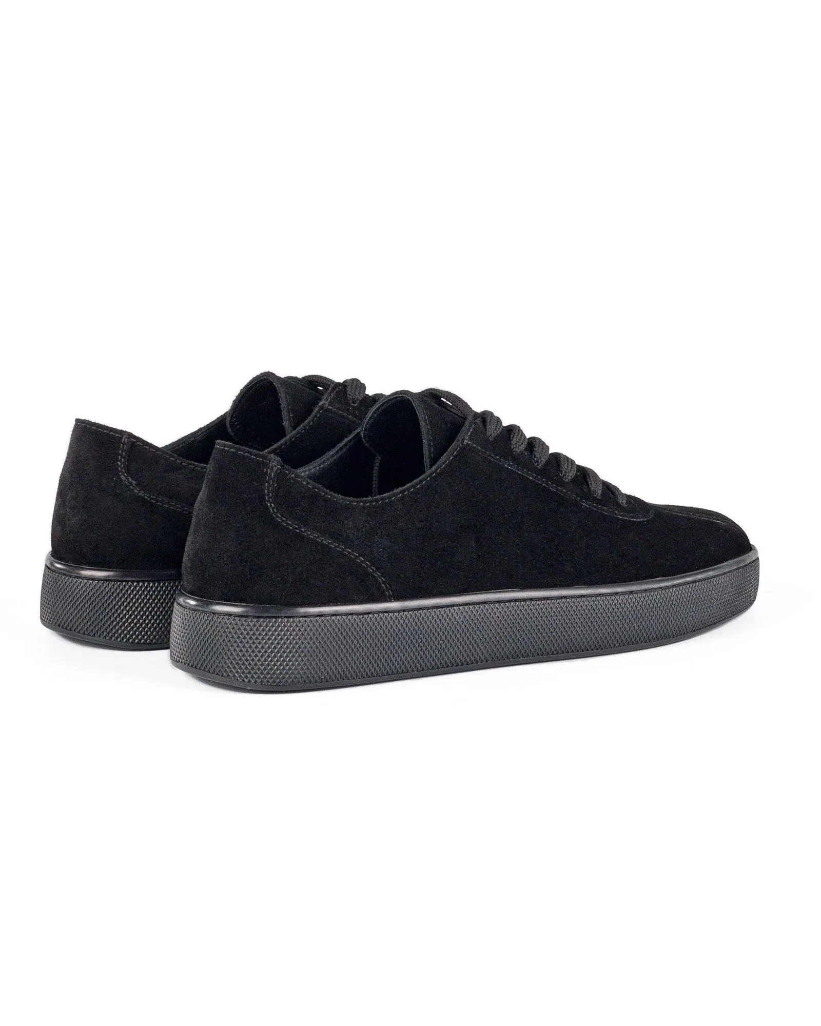 T-Scrambler Black Genuine Suede Leather Men's Sports Sneaker