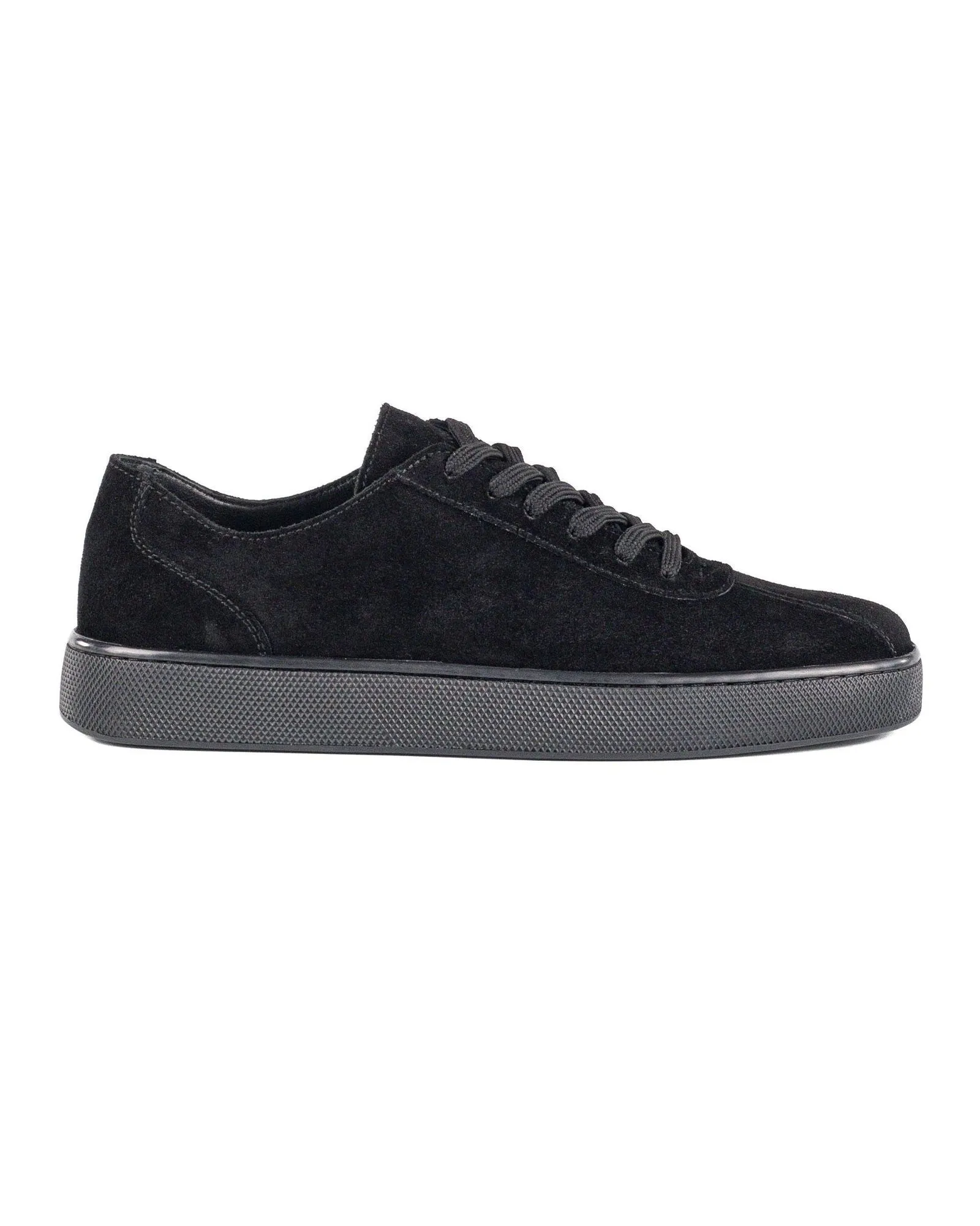 T-Scrambler Black Genuine Suede Leather Men's Sports Sneaker