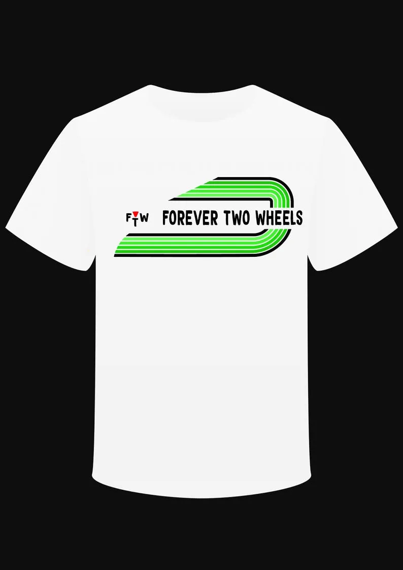 T-shirt "FTW Forever Two Wheels" Vert / Green