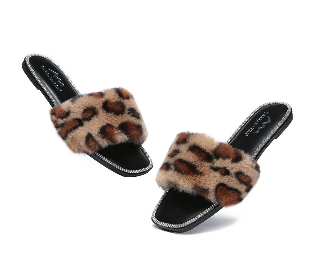 TARRAMARRA® UGG Women Diamante Fluffy Flat Sandals