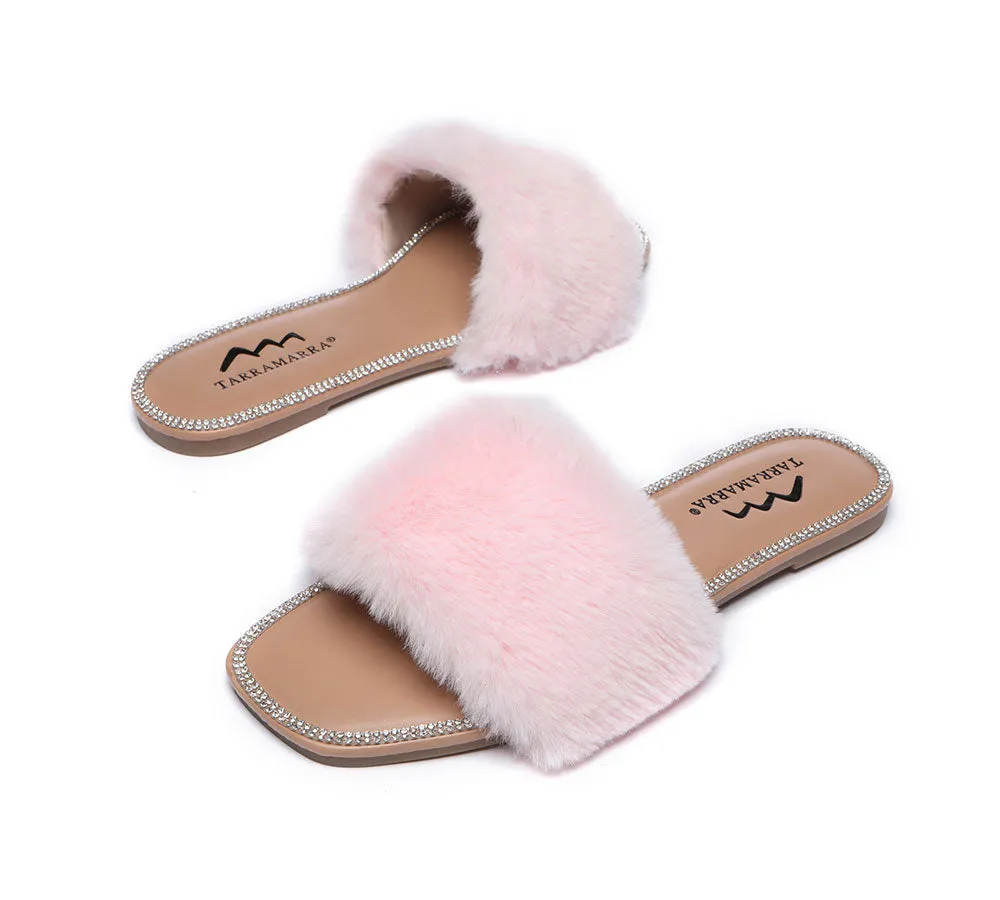 TARRAMARRA® UGG Women Diamante Fluffy Flat Sandals