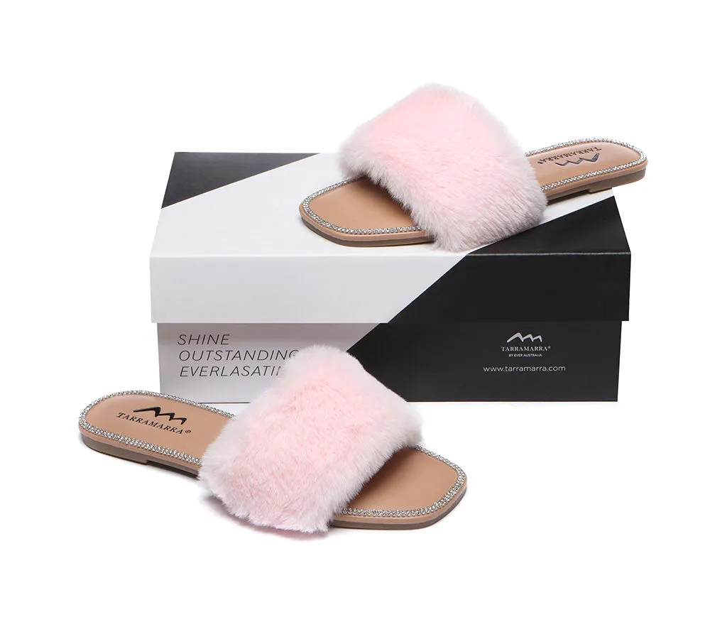 TARRAMARRA® UGG Women Diamante Fluffy Flat Sandals