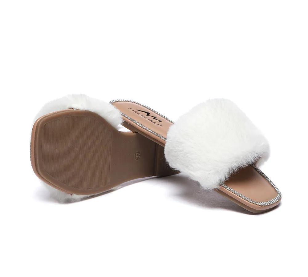 TARRAMARRA® UGG Women Diamante Fluffy Flat Sandals