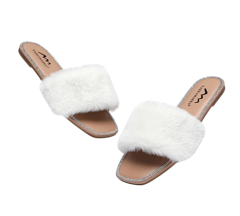 TARRAMARRA® UGG Women Diamante Fluffy Flat Sandals