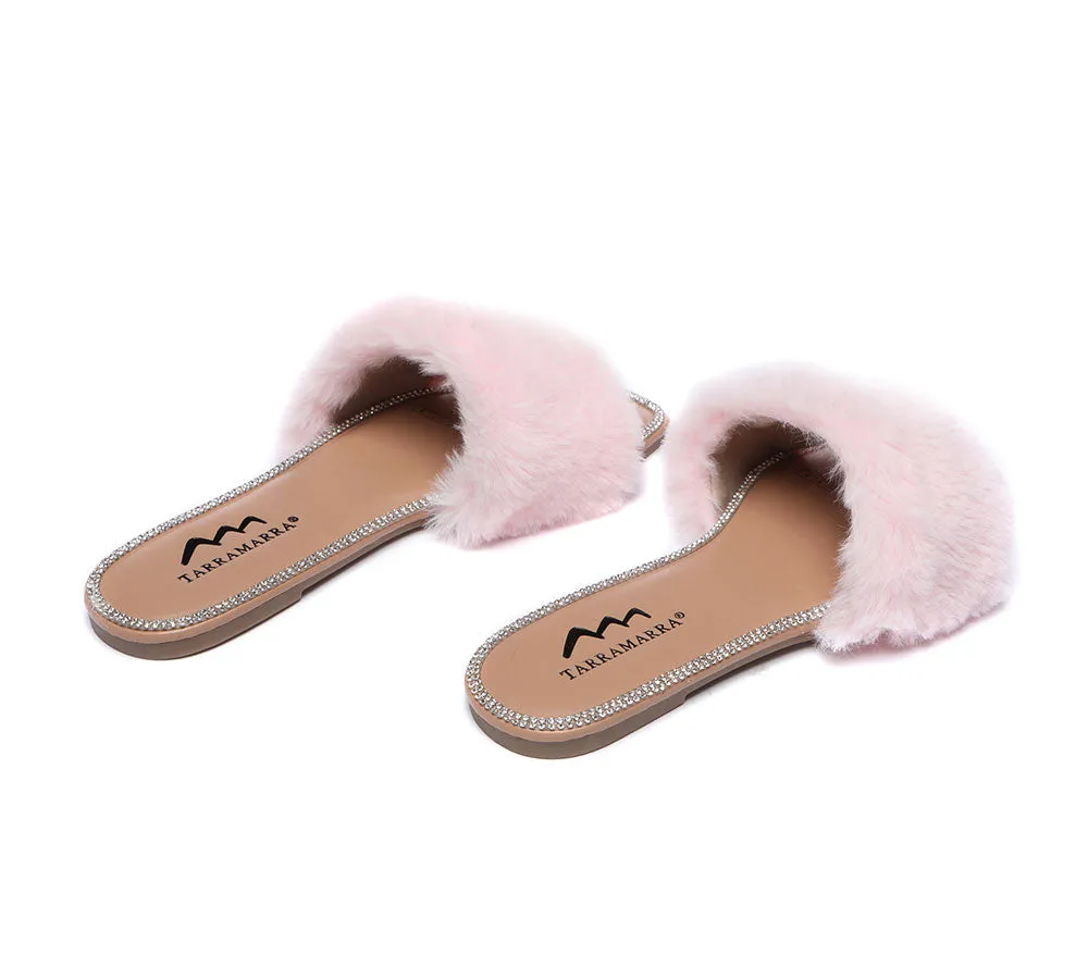 TARRAMARRA® UGG Women Diamante Fluffy Flat Sandals